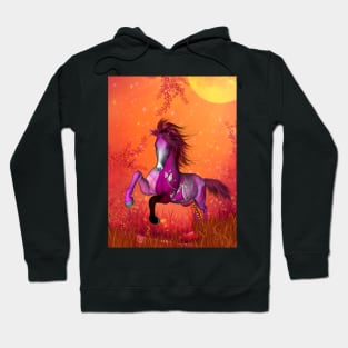 Wonderful fantasy horse in a autumn landscape Hoodie